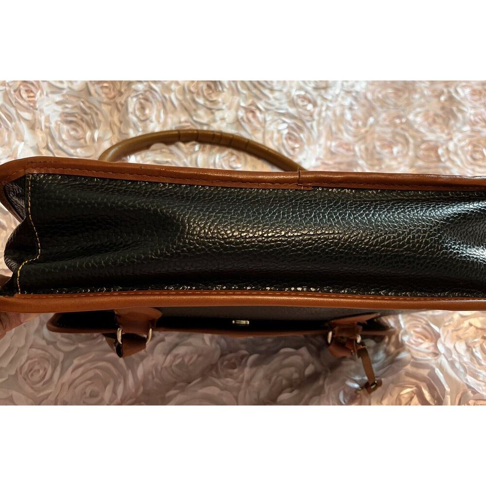 Dooney and Bourke, Black and Caramel, Large Leather Handbag, preowned - Picture 4 of 10